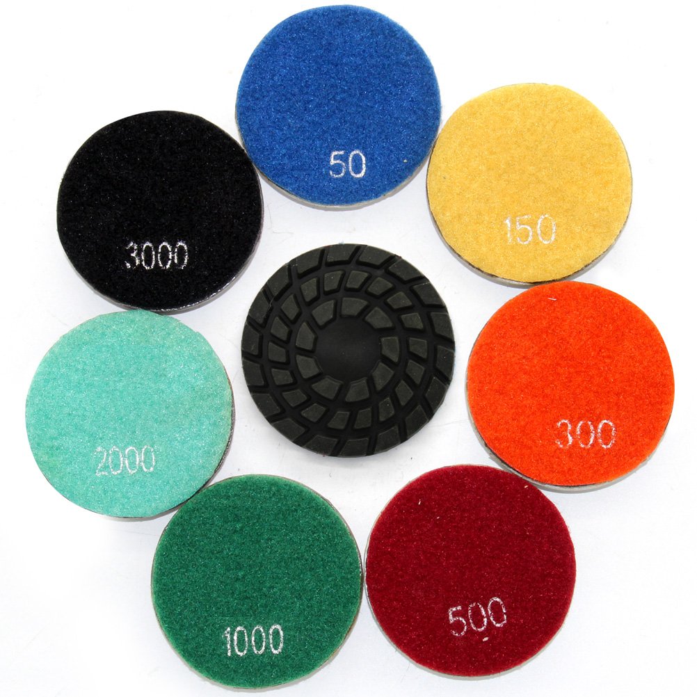 Easy Light 4 Inch Diamond Wet Floor Polishing Pads Resin Bond for Polish Concrete Stone 10 Pcs Grit 150#