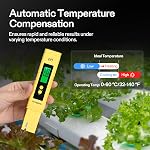 VIVOSUN Digital pH Meter, 0.01pH High Accuracy Pen Type pH Tester for Hydroponics, Household Drinking, Pool and Aquarium, Yellow, UL Certified
