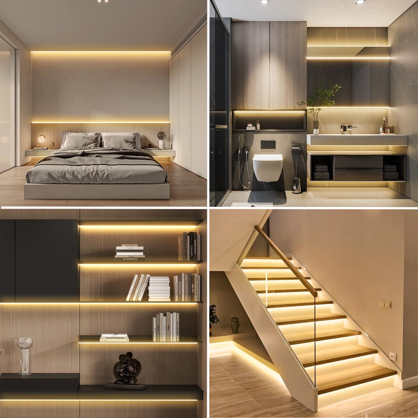 CCILAND Taśma LED 5M, 150 diod LED, taśma na baterie z 8 trybami, timerem, pilotem zdalnego sterowania, możliwość przyciemniania, taśma LED na baterie, samoprzylepna do kuchni, sypialni, dekoracja