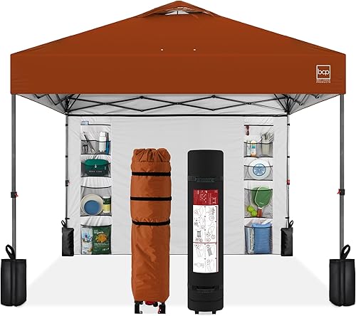 Miniatura 15 de Best Choice Products Carpa Toldo Desplegable de 10x10 pies para Instalación de 1 Persona, Refugio Portátil Instantáneo con Botón de 1 Toque,