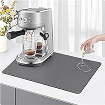 Tappetino macchina caffe 20x30cm, scolapiatti da cucina assorbente, tappeto lavandino, tappetino scolapiatti da cucina (Grigio)
