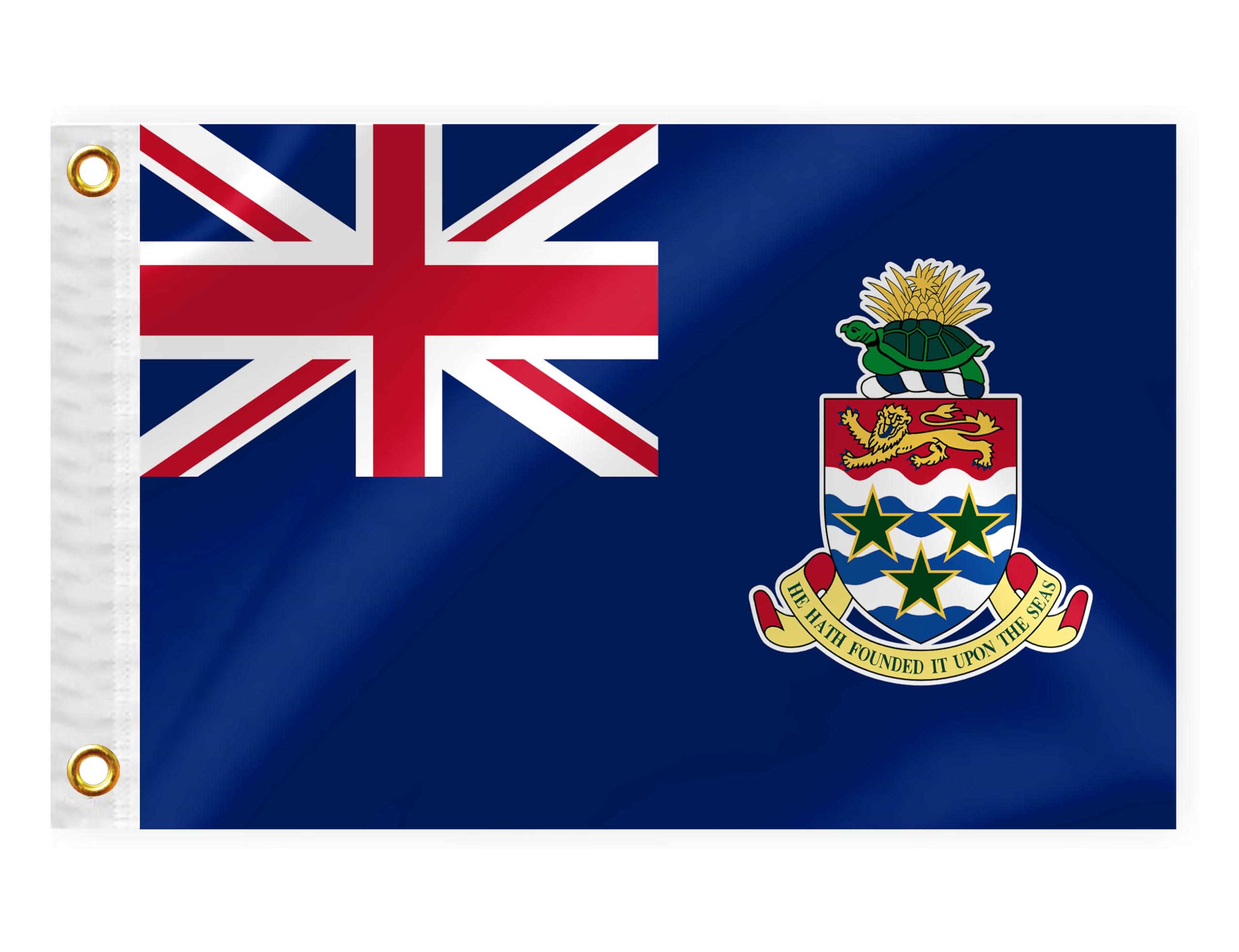 Cayman Islands Boat Nautical Flag 12x18IN Double Sided Caymanians Marine Banner Nylon Small Yacht Sail Pontoon ATV Bike Truck Motorcycle Flag with 2 Brass Grommets