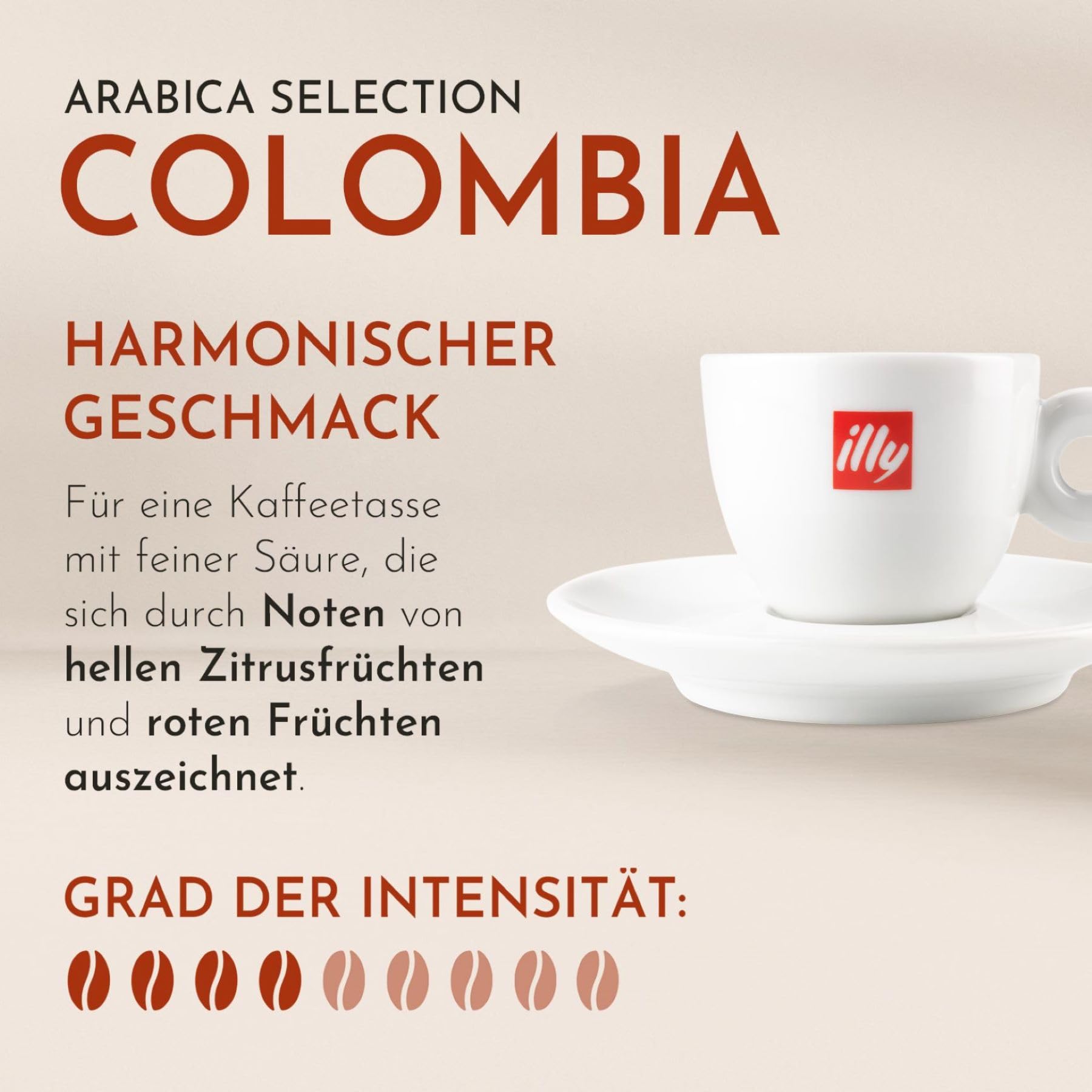 illy, Kapseln Iperespresso Arabica Selection Kolumbien, 108 Kapseln | 100% Arabica mit Fruchtigen Noten von Zitrusfrüchten und Roten Früchten, Geschmack mit Zarter Säure, 6 Packungen à 18 Kapseln