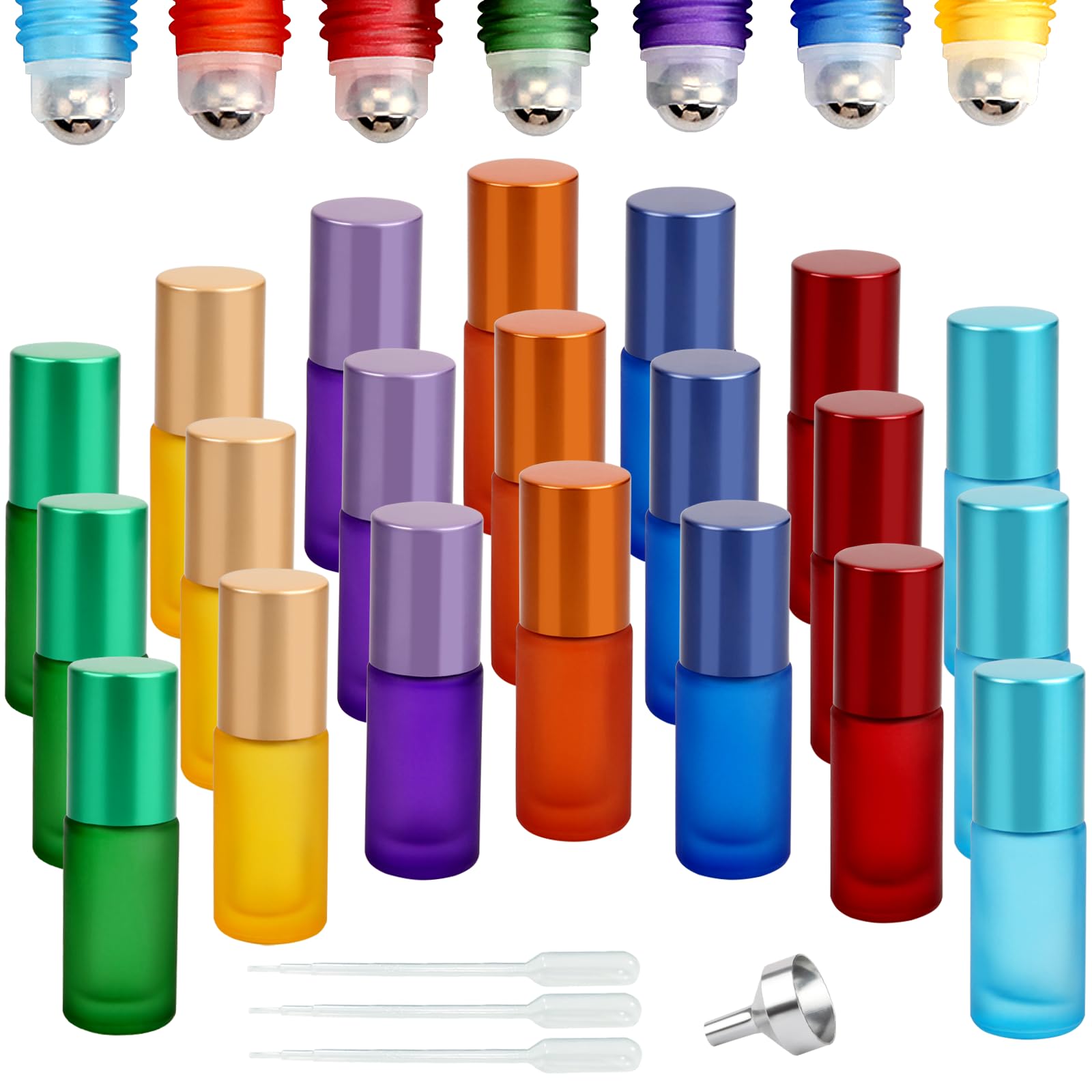 15 Bottiglie Roll-On Vetro 10ml - Con Sfera Acciaio Per Oli Essenziali E Profumi - Foto 9