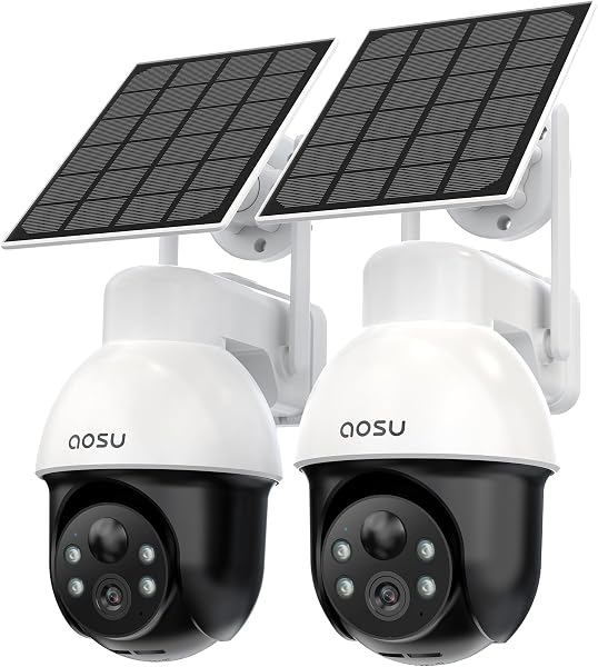 Aosu 3K 5MP Solar Security Camera Wireless Outdoor PTZ 360° Smart Tracking