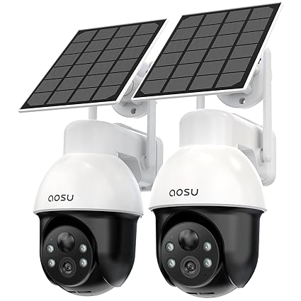 aosu 3K, 5MP Solar Security Cameras System Wireless Outdoor