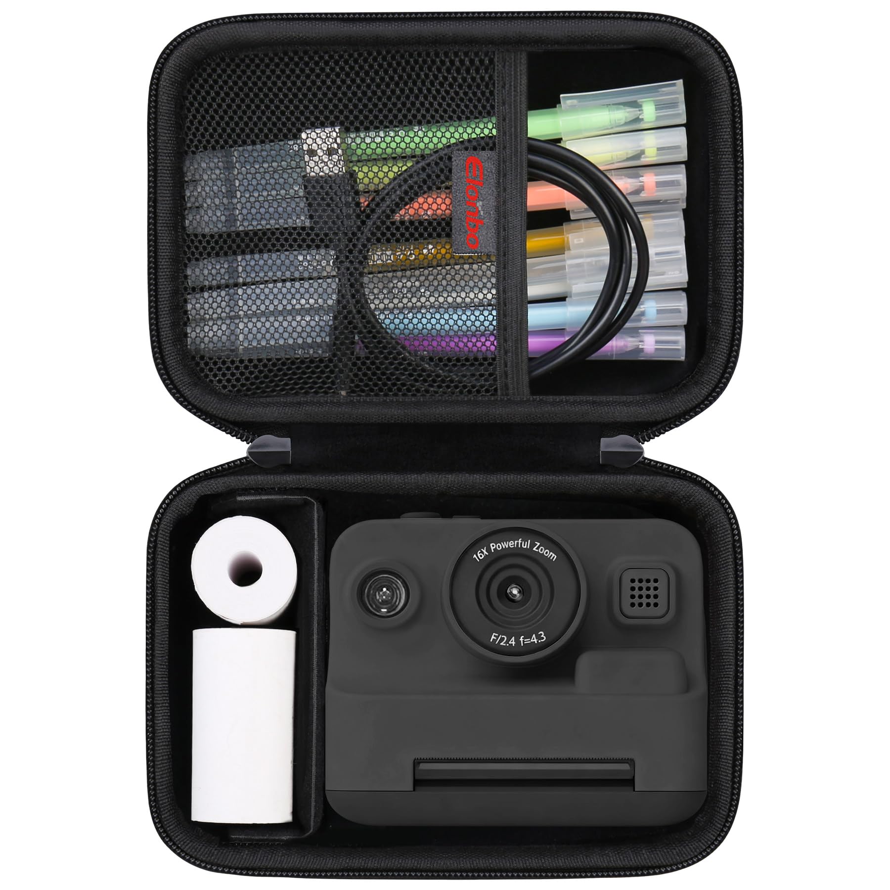 4K Digital Camera Carrying Case for Femivo/VETEK/IWEUKJLO/VJIANGER/WIKICO/Saneen/OIEXI 4K 48MP Vlogging Camera, Travel Compact Camera Storage Cover Bag Organizer Holder, Black