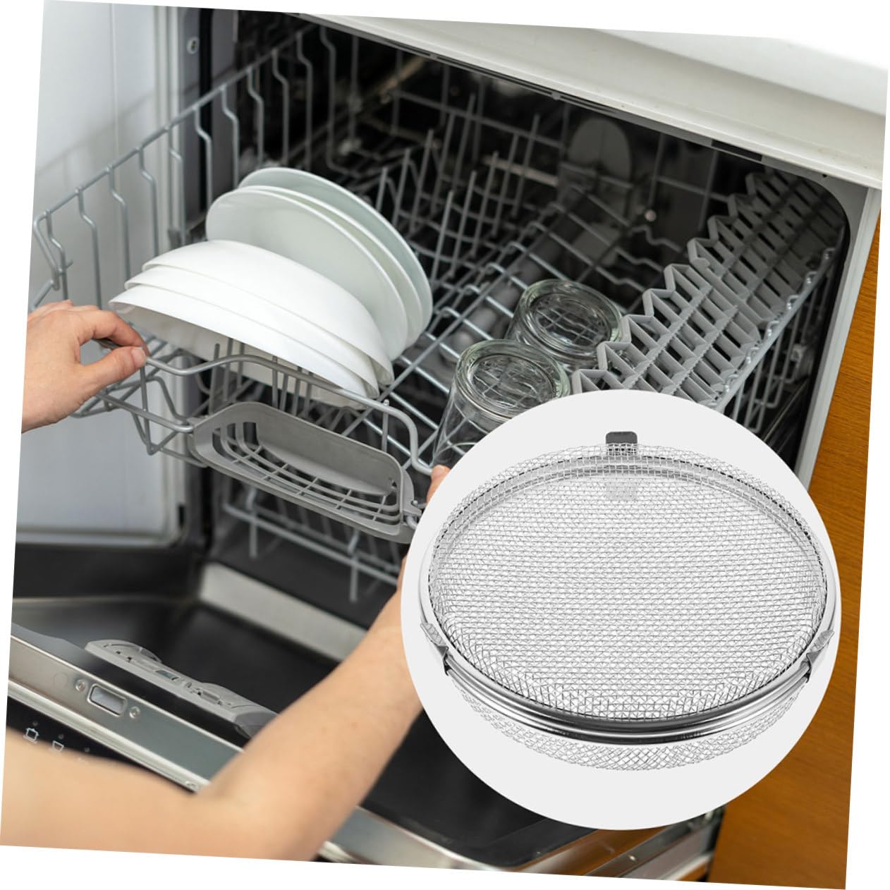 Cabilock 4 Pièces Panier de rangement pour lave-vaisselle plateau à couverts pour lave-vaisselle paniers lave-vaisselle pour biberons panier lave-vaisselle arrondi panier de lave-vaisselle