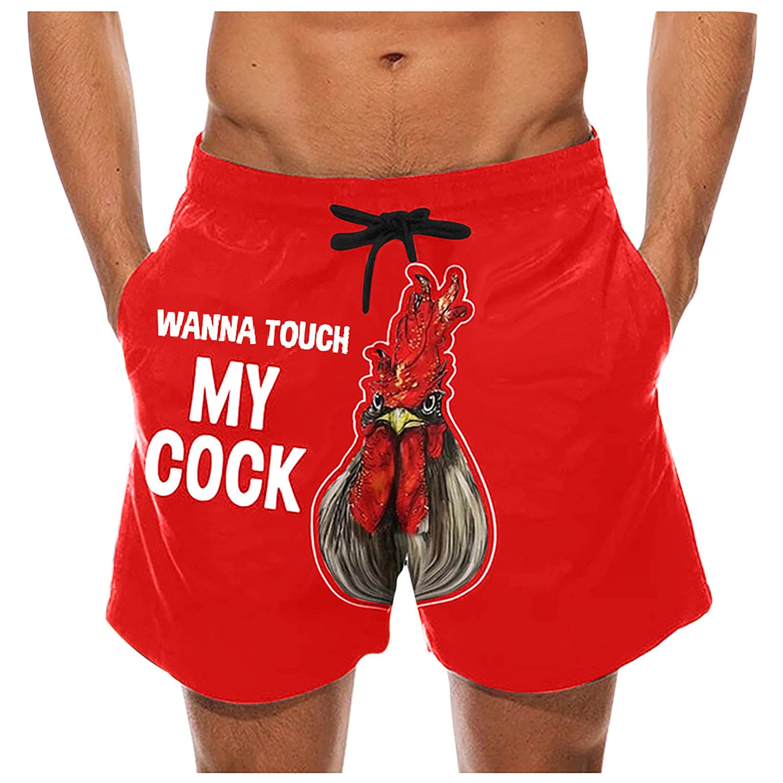 Swimwear Swimming Shorts Trunk,Men Drawstring Cock Print Beer Festival Beach Casual Trouser Shorts Pant-image-8