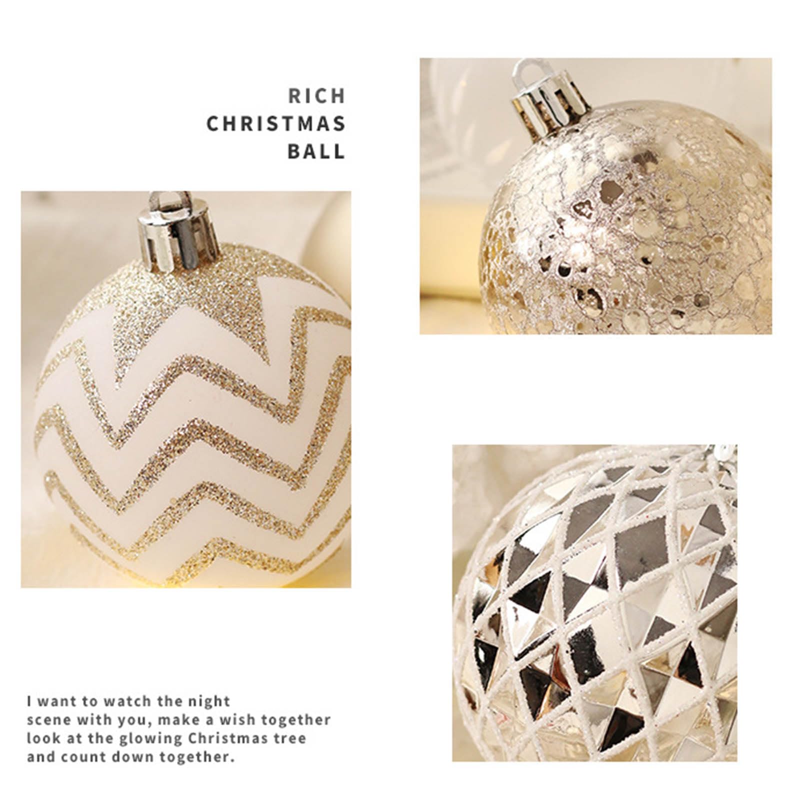 WUSUPU Lot De 16 Boules De Noël,Decoration Noel Sapin