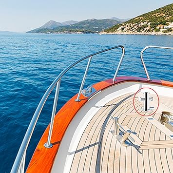 Single Mooring Bitt Cross Bollard Cleat with Base Plate for Boat Marine 1pc