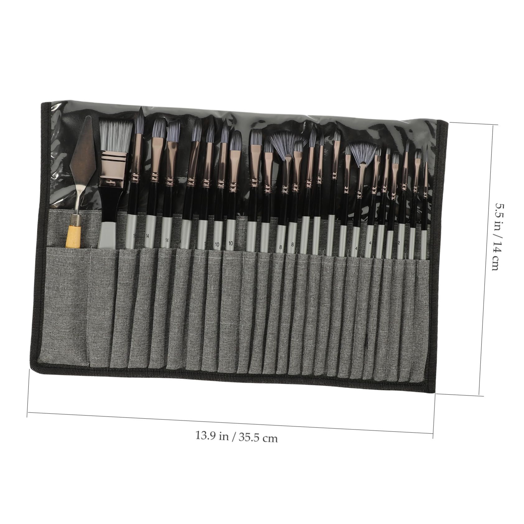 Pinceles Profesional Cerdas Nylon para Óleo Acrílico Gouache Principiantes