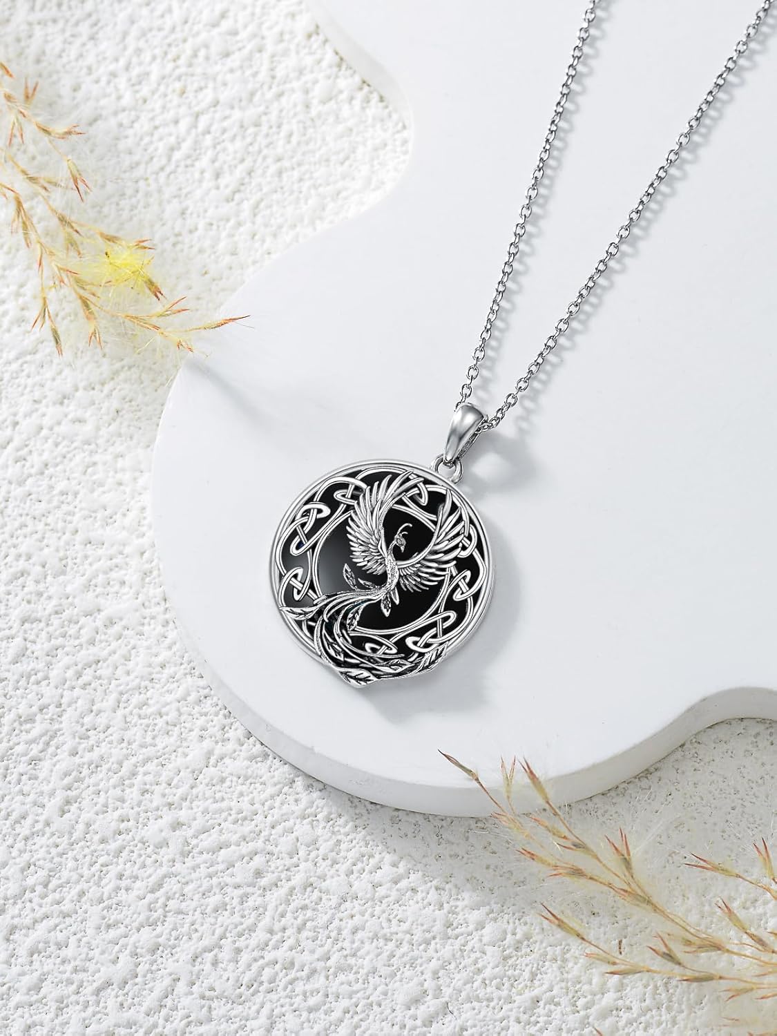 Phoenix Necklace Phoenix Jewelry for Women S925 Sterling Silver Celtic Phoenix Rising Phoenix necklace for Women - Image 7