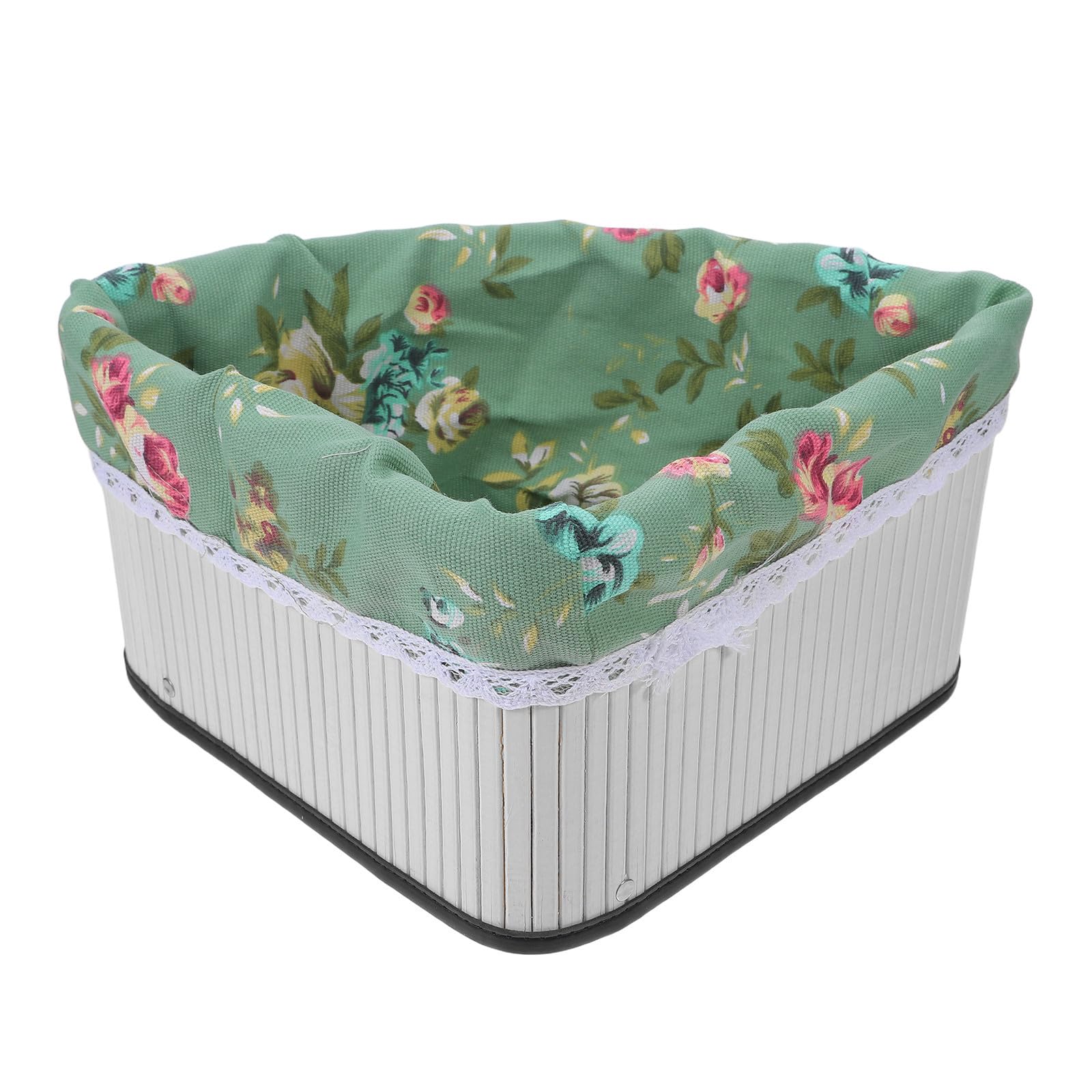 Cesta de almacenamiento con forro textil Alasum hecha de bambú y metal duradero