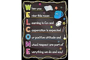 chiazllta Welcome Classroom Poster Back to School Classroom Decorations Motivational Sign