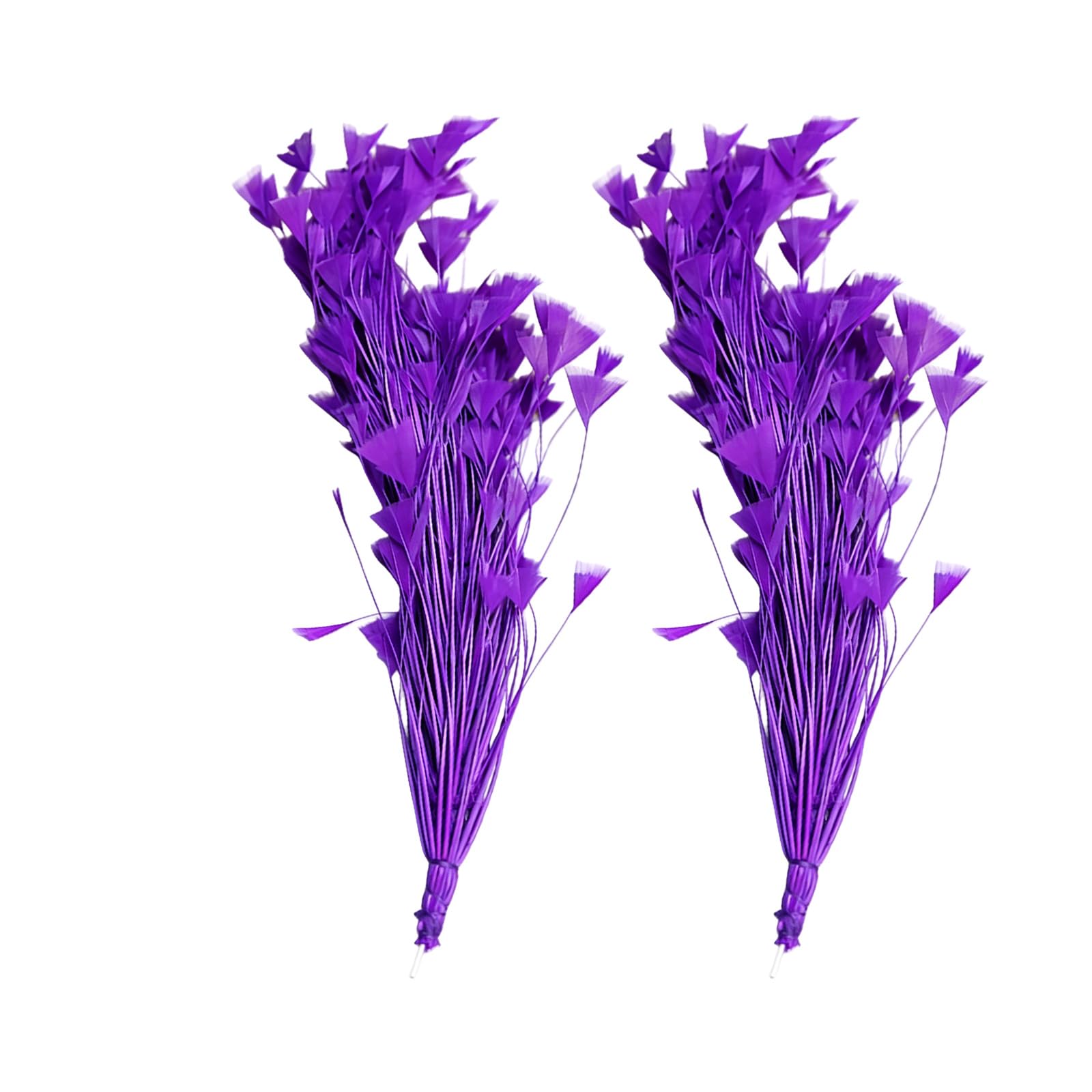Whoasyst 2PCS Natural Plumage Ornaments with Floral Wire Base for Projects and Wedding Decoration Handcrafted Down Divisions