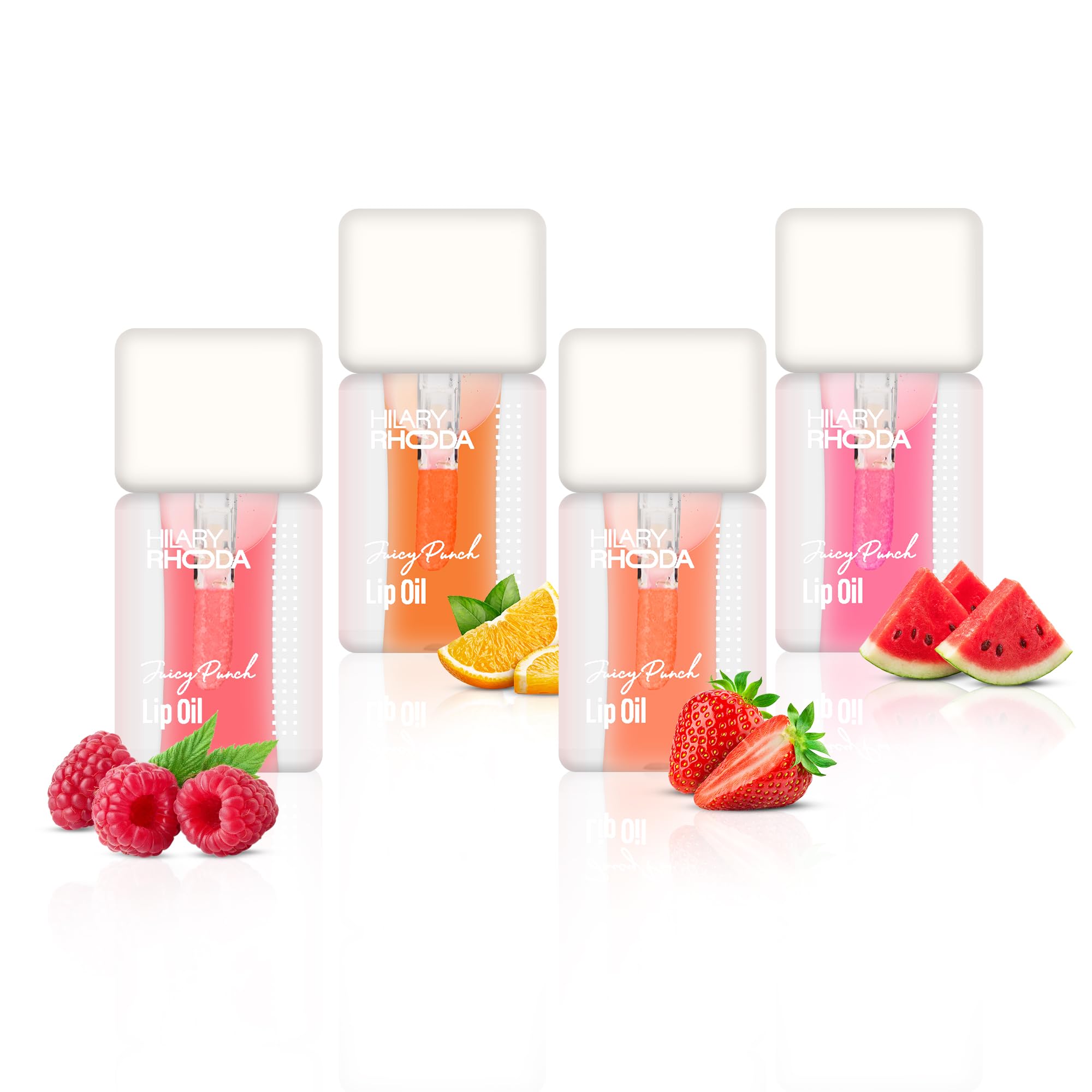 Hilary Rhoda Juicy Punch Lip Oil | Non-Greasy & Glossy Soft Finish | PH Colour-Changing Lip Oil | Keeps Lips Plump & Supple | Pack of 4 | 3.4ml X 4-picture-27