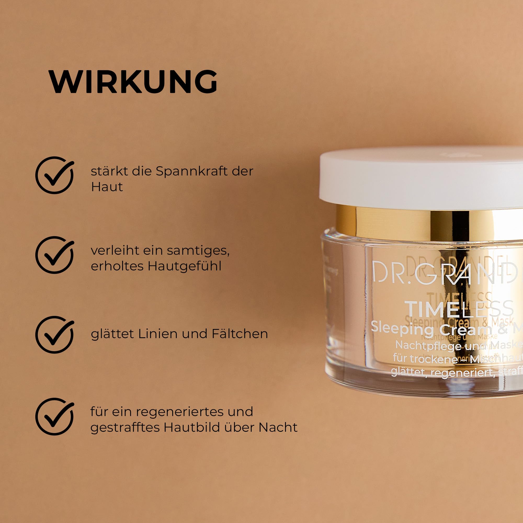 DR. GRANDEL TIMELESS Sleeping Cream & Mask - Regenerierende Nachtpflege und Maske, Anti-Aging Kosmetik, glättet & strafft die Haut, für trockene Haut bis Mischhaut geeignet