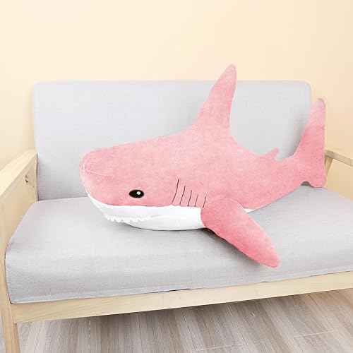 Miniatura 5 de MUPI Almohada de peluche de tiburón de 23 pulgadas, almohada de tiburón de peluche, tiburón de juguete, tiburón de peluche, gran peluche, muñeco de