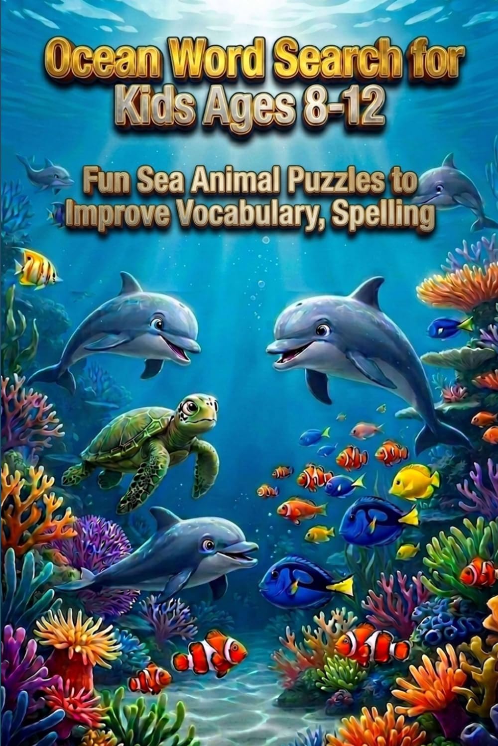 Ocean Word Search for Kids Ages 8–12: Fun Sea Animal Puzzles to Improve Vocabulary, Spelling (SMART WORD SEARCH FOR KIDS)
