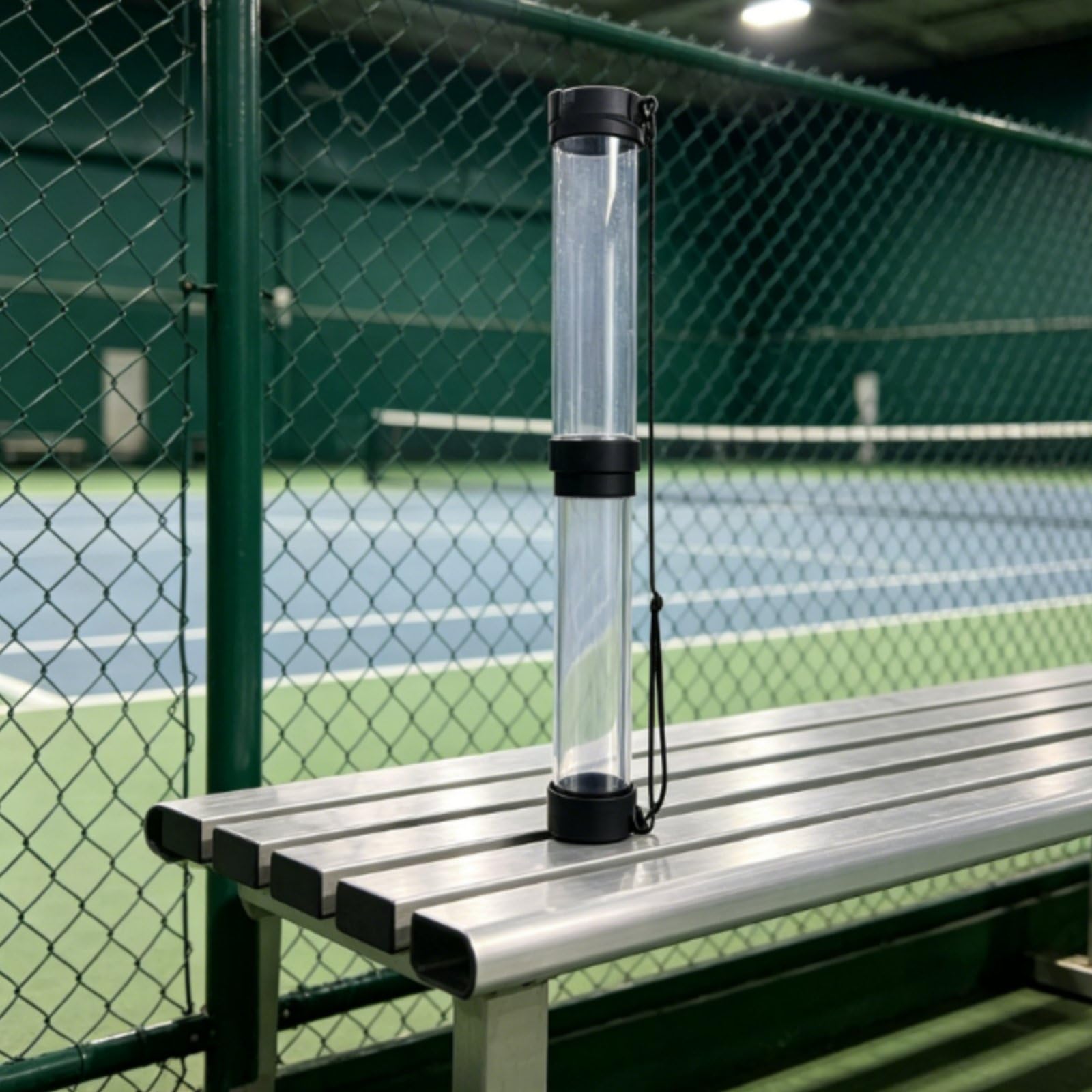 Milageto Sammler Tennissammler Ballröhre Ballaufnehmer mit Teleskoprohr Und Gummibändern aus für Effizientes Einsammeln Und Kompakte Aufbewahrung für Tennisschule Hobbyspieler Trainingsplatz