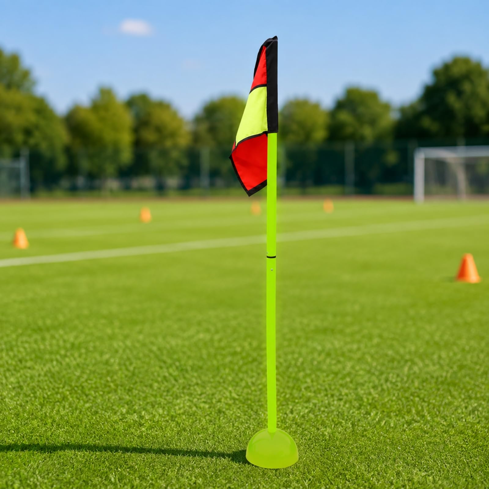 rockible Segnavia da namento in PVC con Bandierina Leggero Marcatore D'angolo Sportivo con Bandierina Riutilizzabile per, Campi All'aperto, Stile B