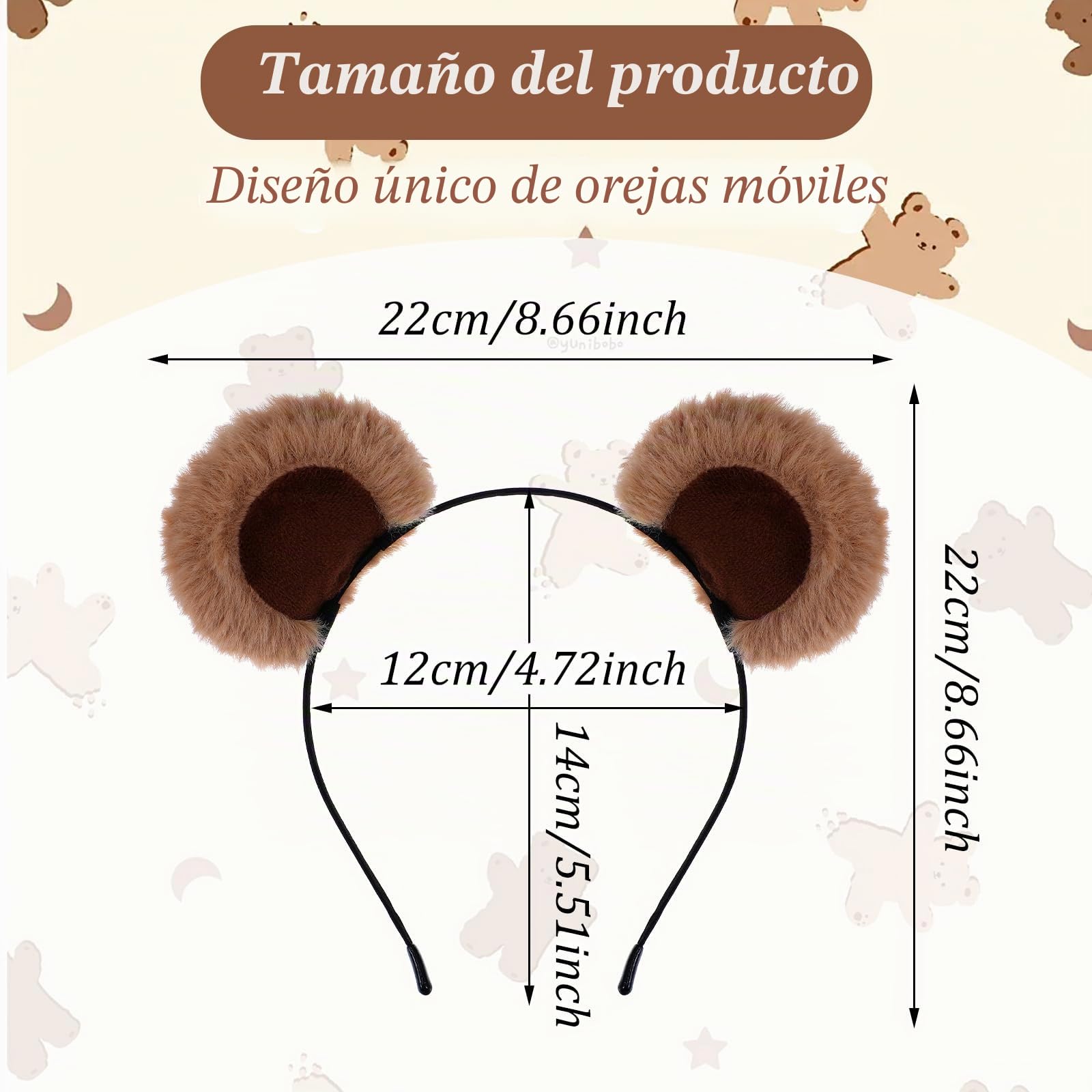 Diadema De Orejas De Oso – 2 Piezas De Peluche Para Adultos Y Niños, Ideal Para Cosplay Y Fiestas