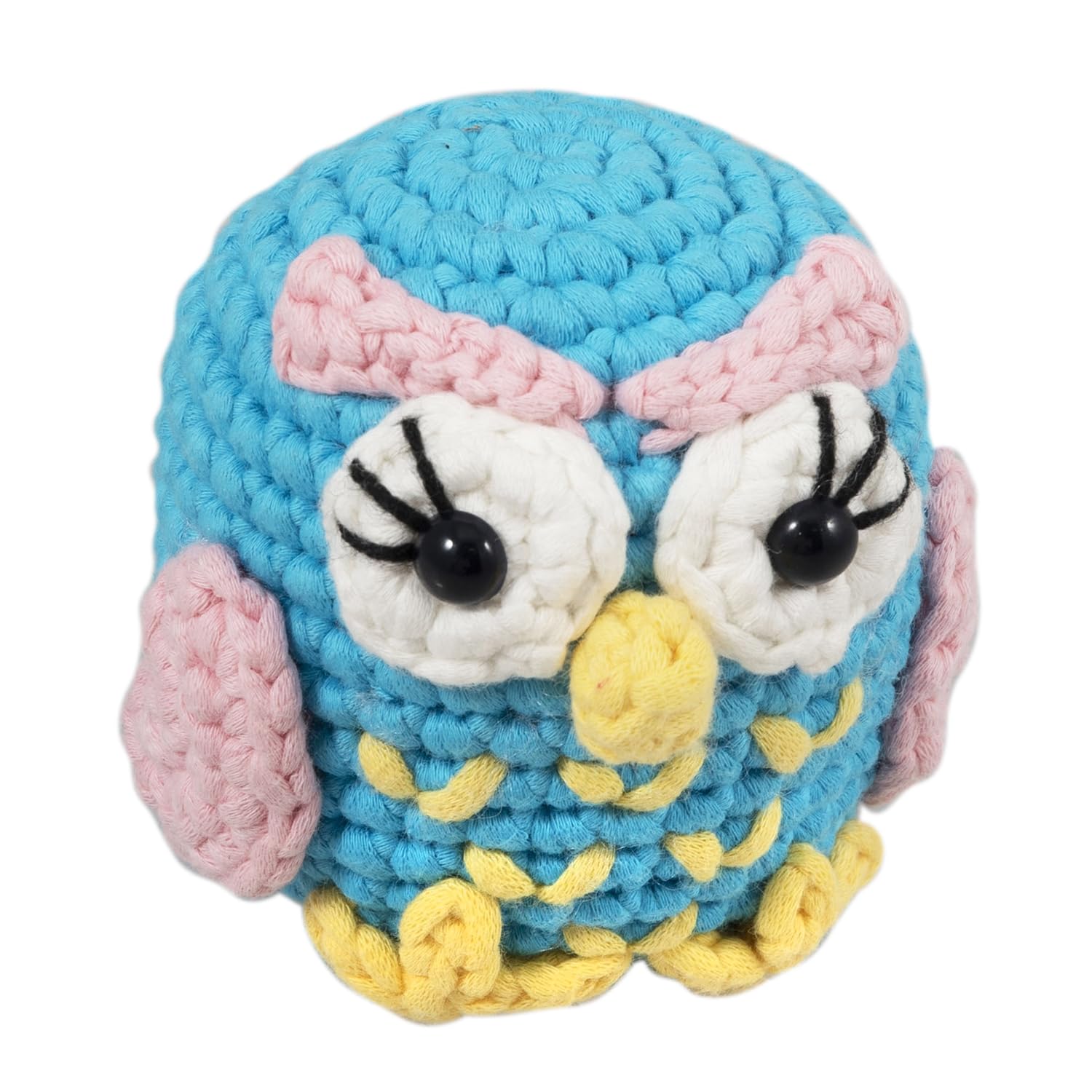 Trimits Amigurumi Crochet Owl Kit for Beginners - with Yarn, Crochet Hook, Stitch Markers, Needle, Eyes, Filling, Magic Ring, Test Swatch and Instructions - An ideal starter kit for amigurumi crochet.