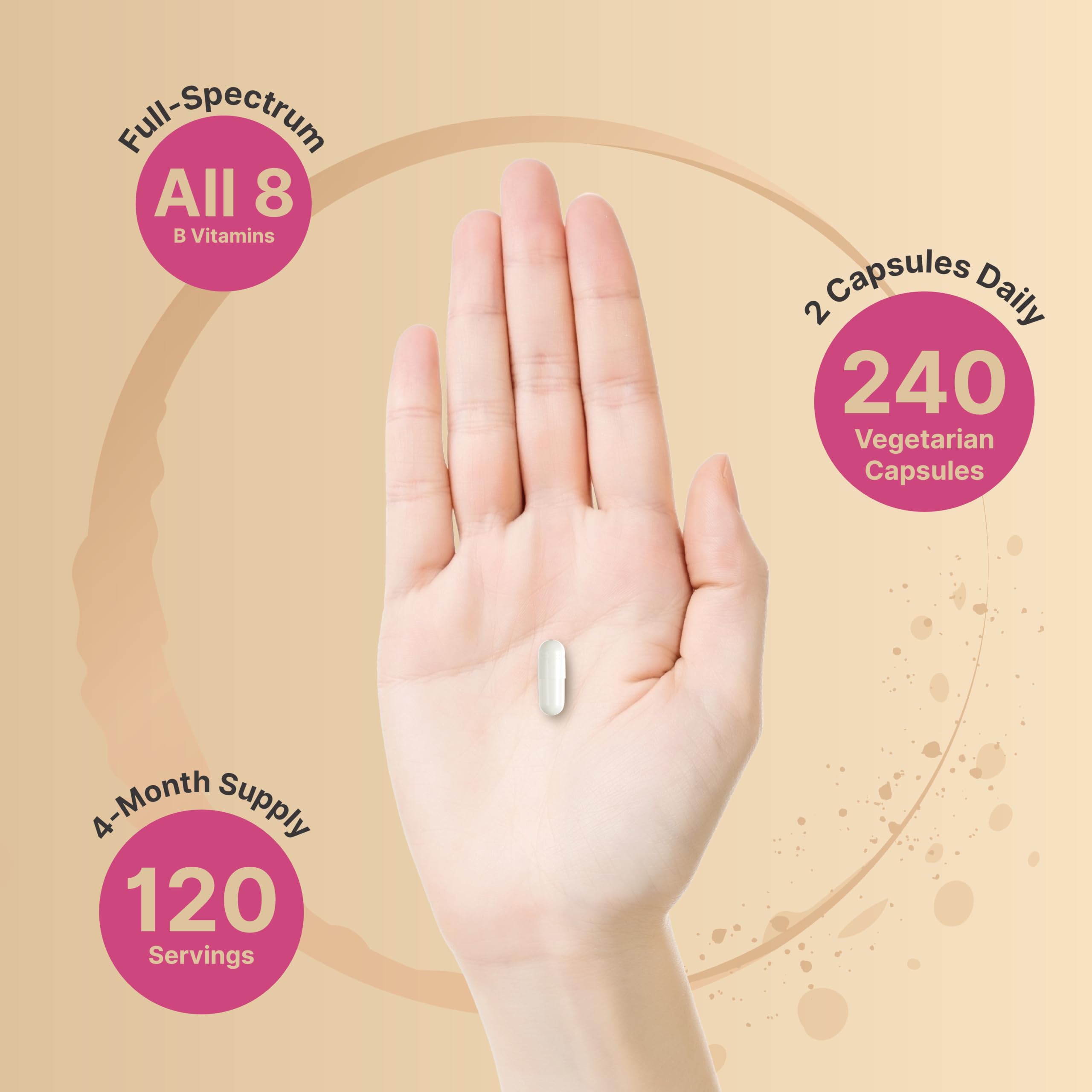 NatureBell Methylated B Complex Vitamins for Women, 240 Veggie Capsules — Amazon image 4