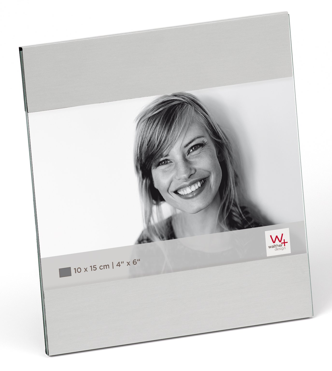walther design Bilderrahmen matt silber 15 x 20 cm Ava Portraitrahmen AE520S