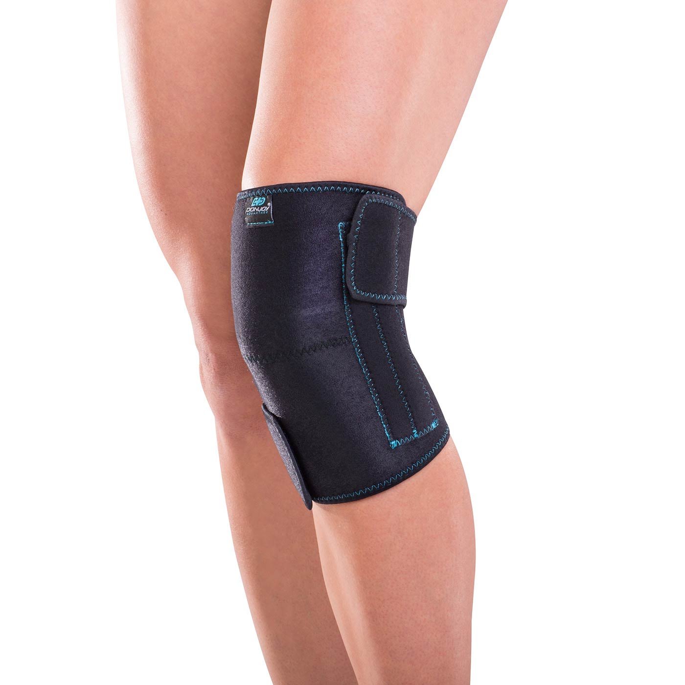 DonJoy Advantage Knee Wrap with Stays for Medial, Lateral Support, Sprains, Strains, Swellling, Stiffness, Arthritis - Adjustable Neoprene Fabric fits Left, Right, 13" to 19"