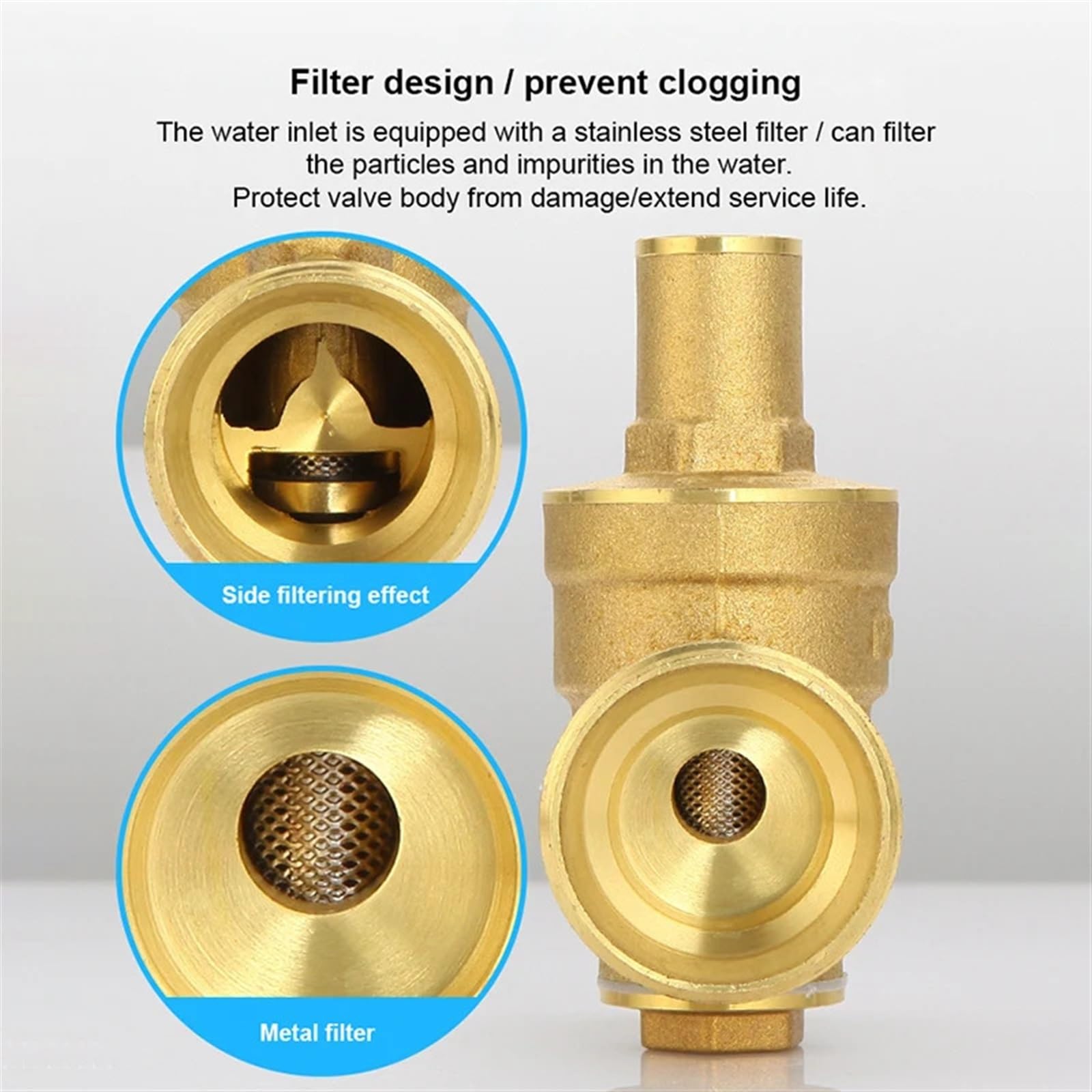 Regulator ciśnienia Zawór redukcyjny, Zawór redukcyjny ciśnienia PPR z mosiądzu 20-50 mm(Valve With Gauge,PPR50)