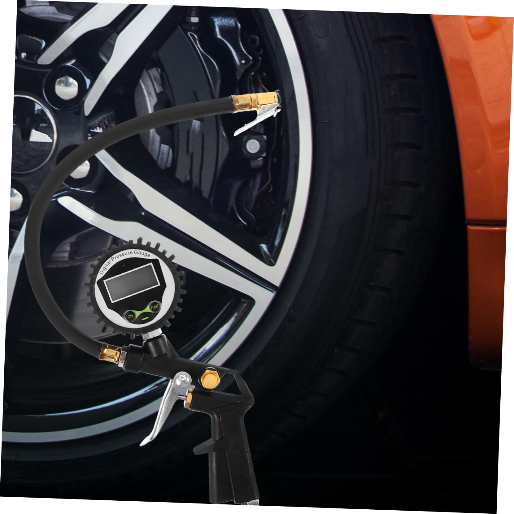 Manometro Digitale Pressione Gomme 60psi Resistente per Pneumatici | Argento, Plastica e Metallo Componenti Elettronici, Uso Bici e Moto, Misurazione Precisa En 837 1.6%