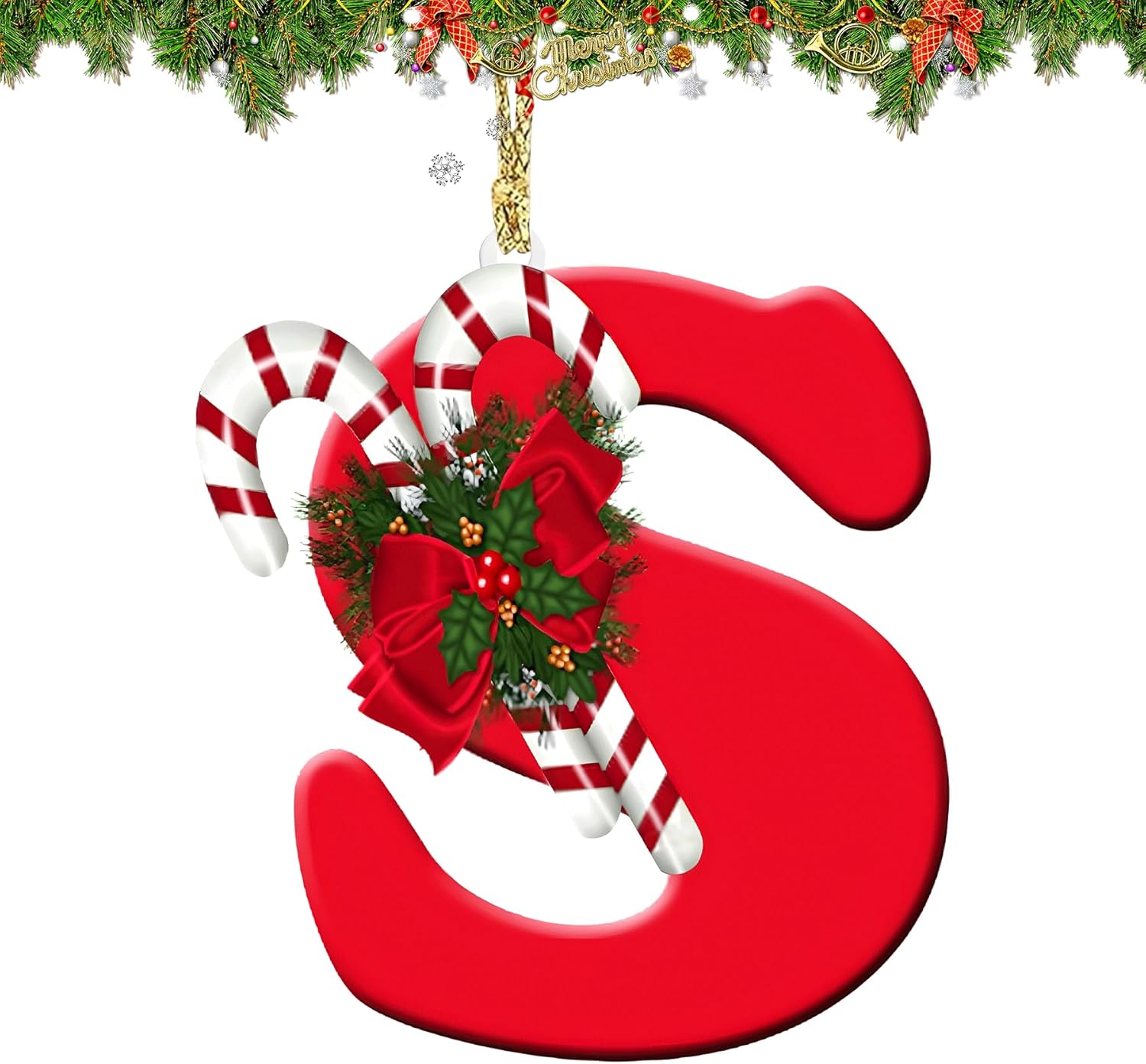 Letter Christmas Ornaments, Alphabet Christmas Ornaments, Christmas Tree Hanging Decorations,Acrylic Ornament for Christmas Tree (S) Letter Christmas Ornaments, Alphabet Christmas Ornaments, Christmas Tree Hanging Decorations,Acrylic Ornament for Christmas Tree (S)