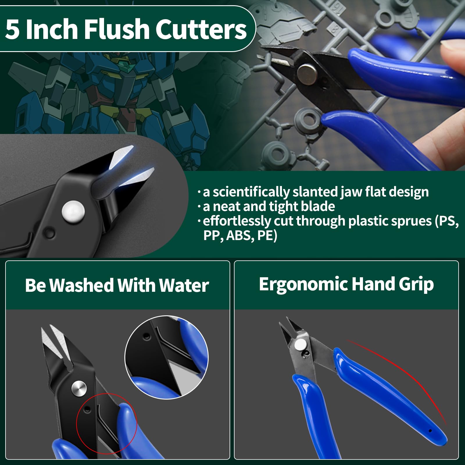 Yauhar 24Pcs Hobby Building Tools Kit, Modeler Basic Tools Craft Set for Gundam Model Building Assembling Repairing - Image 3