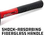 Powerbuilt 2-1/2 Pound Club Hammer with Fiberglass Handle, Non-Slip Rubber Handle, Heavy Duty Construction DIY Hand Tool, Black 648332