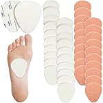 Syhood 40 Pcs Metatarsal Pad Men Women 1/4 Inch Thick Ball of Foot Pain Relief Cushions Thick Metatarsal Felt Pads Cushion Pain Relief Forefoot Support Mat (Multicolor)