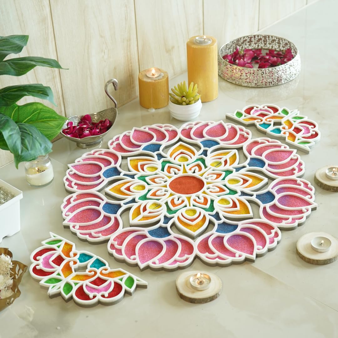 Island Rangoli Bhavy Design 22 Inches  Crochet Series, Rangoli Mat, Modern Rangoli for Home décor (22 inches) (B0CJV1WY3S) Amazon Price History, Amazon Price Tracker
