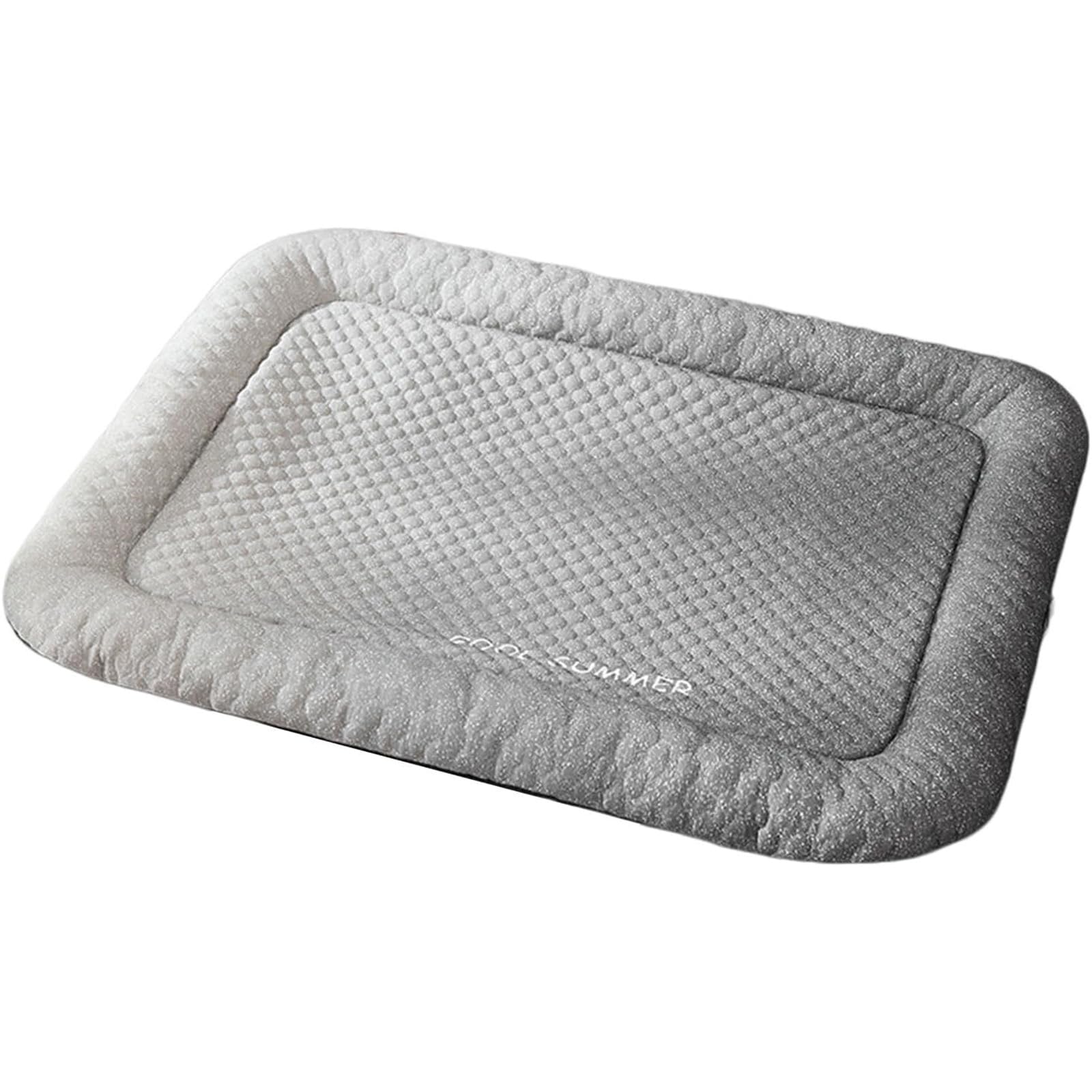 Pealeaf Cooling Gel Mat for Pets Summer Heat Relief Pad, Summer Pet Cooling Mat - Breathable Cooling Mat for Dogs & Cats - Cooling Pad for Animals - Ice Silk Cat Bed - Cool Dog Mat (Grey,S)