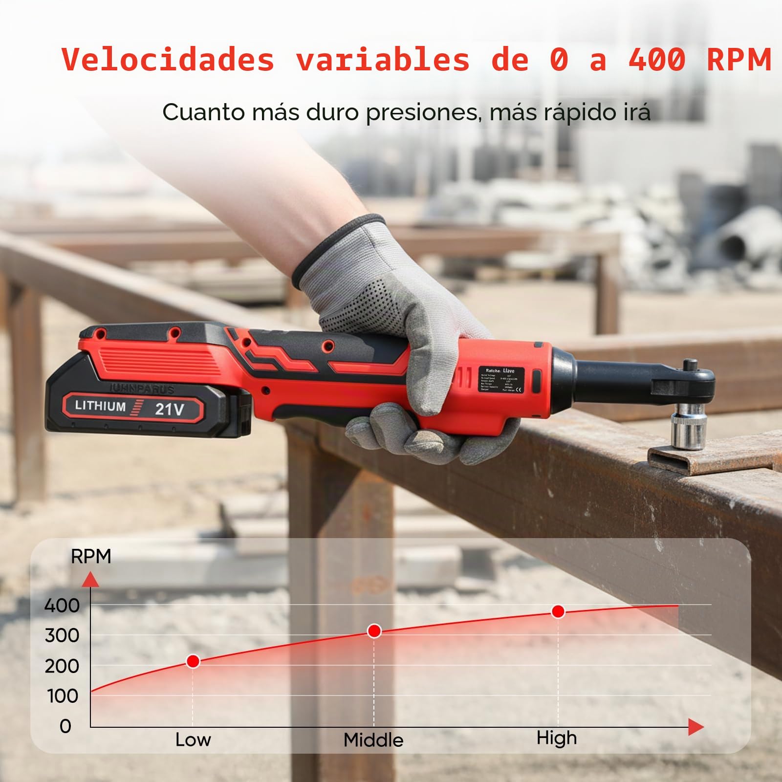 Destornillador de trinquete de batería de 3/8 pulgadas, 60 Nm, llave de trinquete eléctrica, control de velocidad continuo con 2 baterías de 2,0 Ah, juego de llaves de trinquete de 10 piezas, ideal