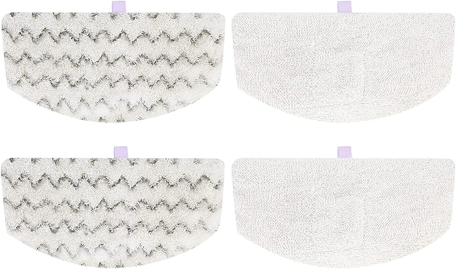 4 Pack Microfiber Washable Steam Mop Replacement Pads Compatible for