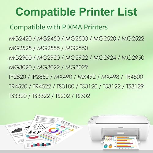 Miniatura 2 de Cartucho de tinta negro 245 XL de repuesto para Canon 245XL 245 PG245 Work para MX490 MG2522 MX492 TR4520 TR4500 MG2520 TS3300 TS3322 MG2525 TR4522