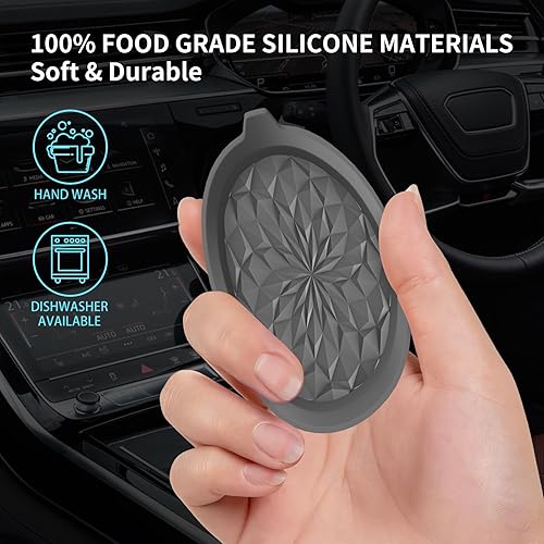 Miniatura 7 de ME.FAN Posavasos de silicona para automóvil (paquete de 4), accesorios interiores universales antideslizantes empotrados, insertos para portavasos