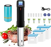Inkbird WiFi Sous Vide Cooker 1000W Starter Kit with 30 Reusable Bags, App Recipes & Vacuum Pump - Perfect Steak Machine