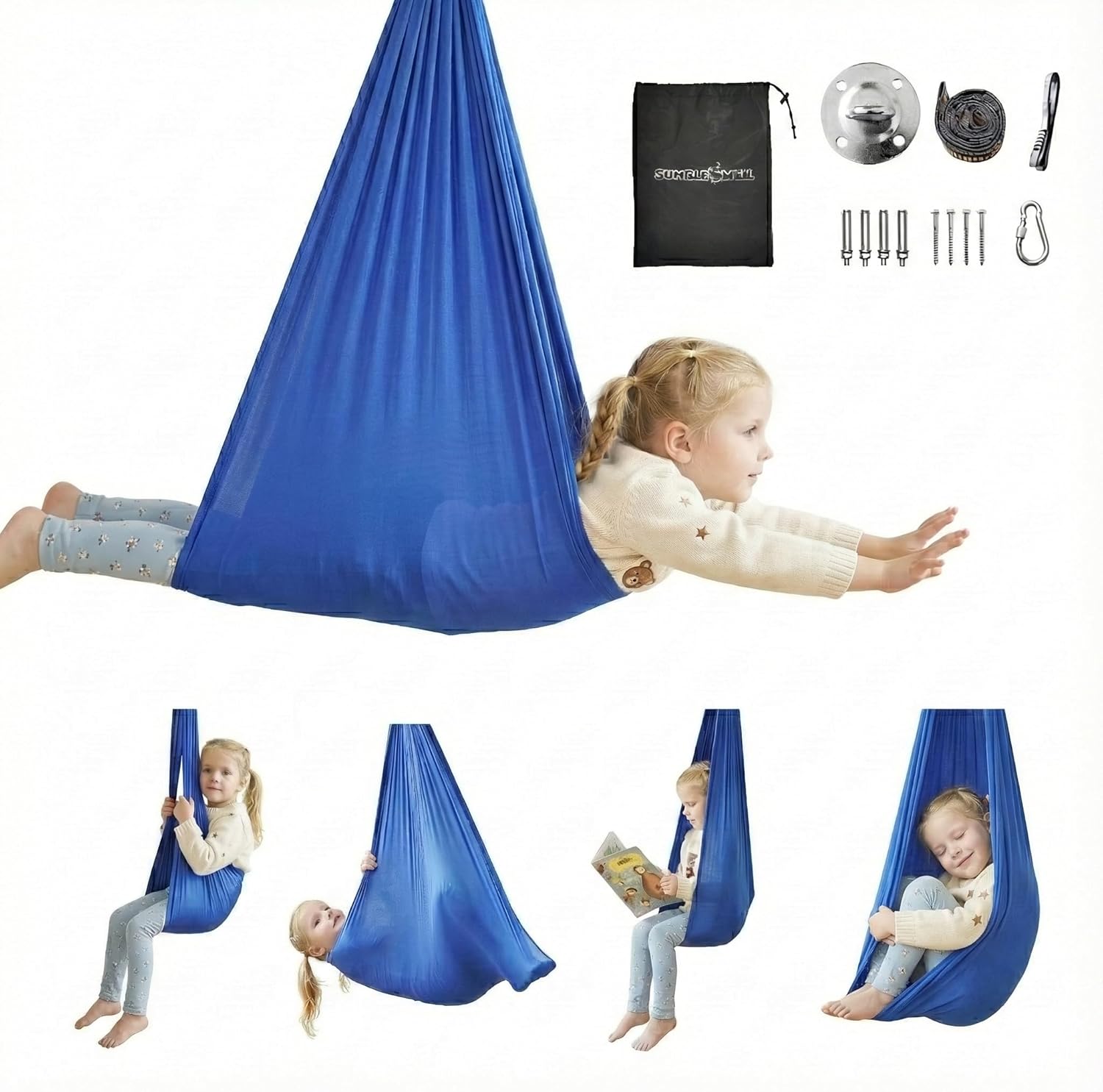 Sensory Swing for Kids Indoor | Therapy Swing for Autism, ADHD, Sensory Processing Disorder | Kids Swing Cuddle Aerial Hammock Indoor