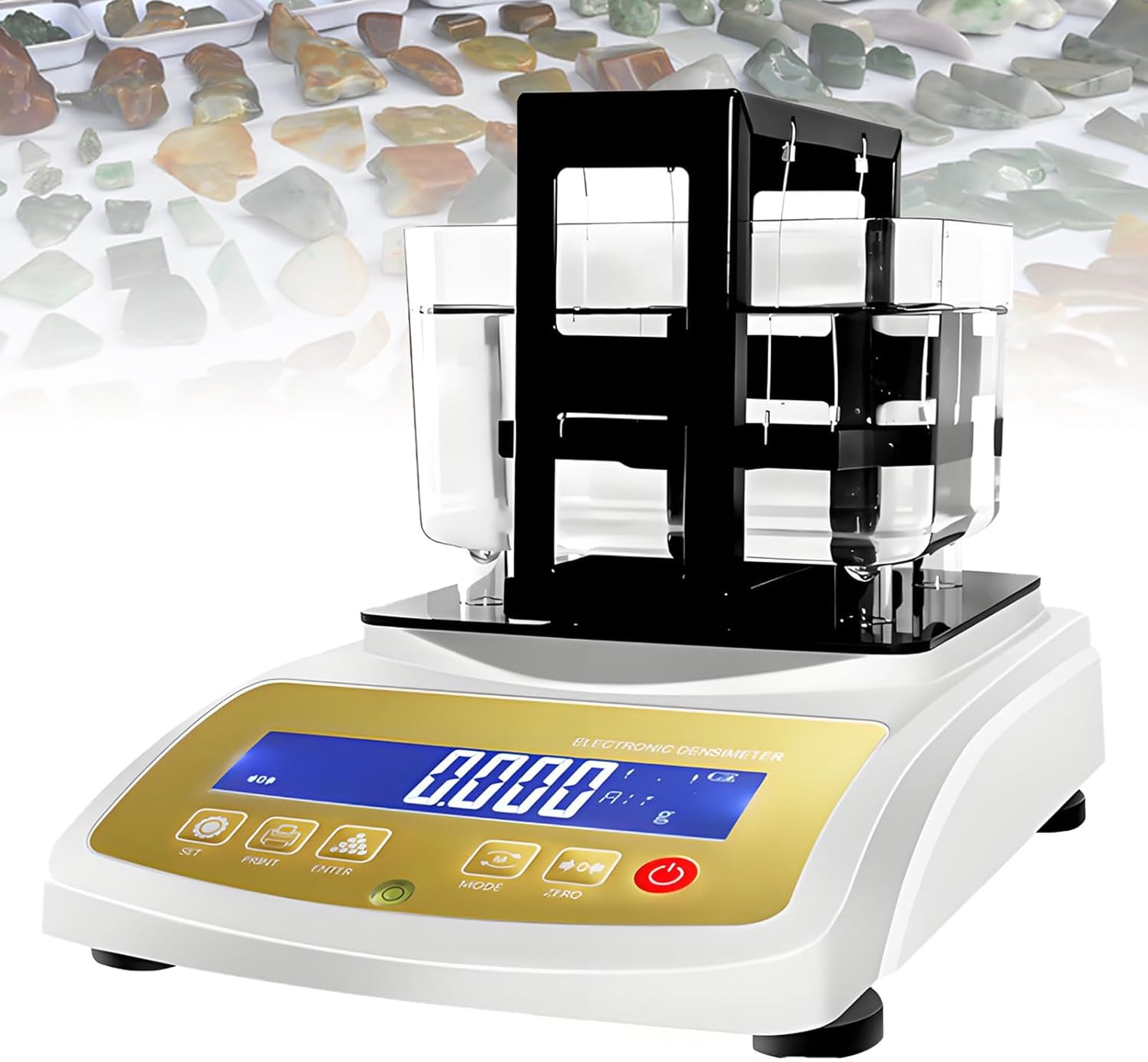 Precious Metal Testing,Gold Purity Analyzer, Karat Detector & Density Tester, Electronic Verification for Jewelry Industry, Banks, Research Labs 0.01/0.001g Precision Balance 600K