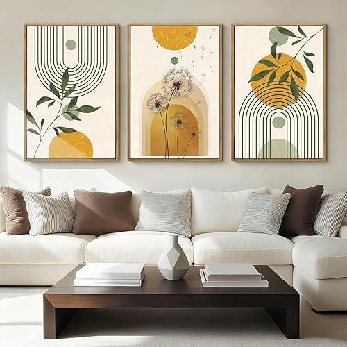 Miniatura 20 de ANHUIB Arte de pared de Jesús de 16 x 24 pulgadas, arte de pared de Jesús alimenta a los 5000, juego de 3 lienzos enmarcados, decoración de pared