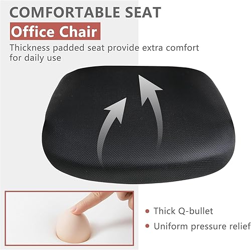 Miniatura 6 de Silla ergonómica de oficina, silla de escritorio para el hogar, silla de malla con respaldo medio, silla giratoria para computadora, silla ejecutiva