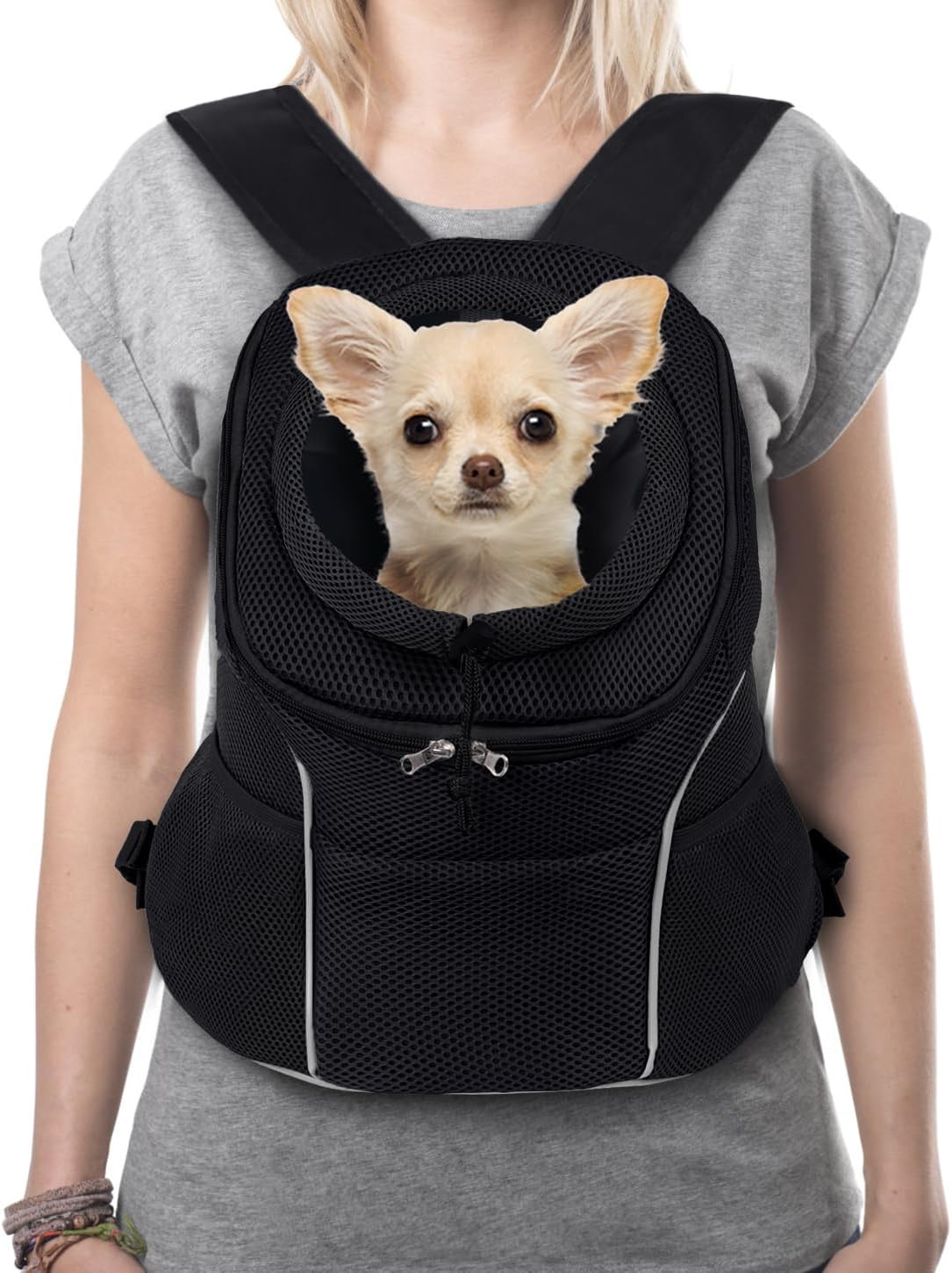 YUDODO Pet Dog Backpack Carrier with Storage Pockets Dog