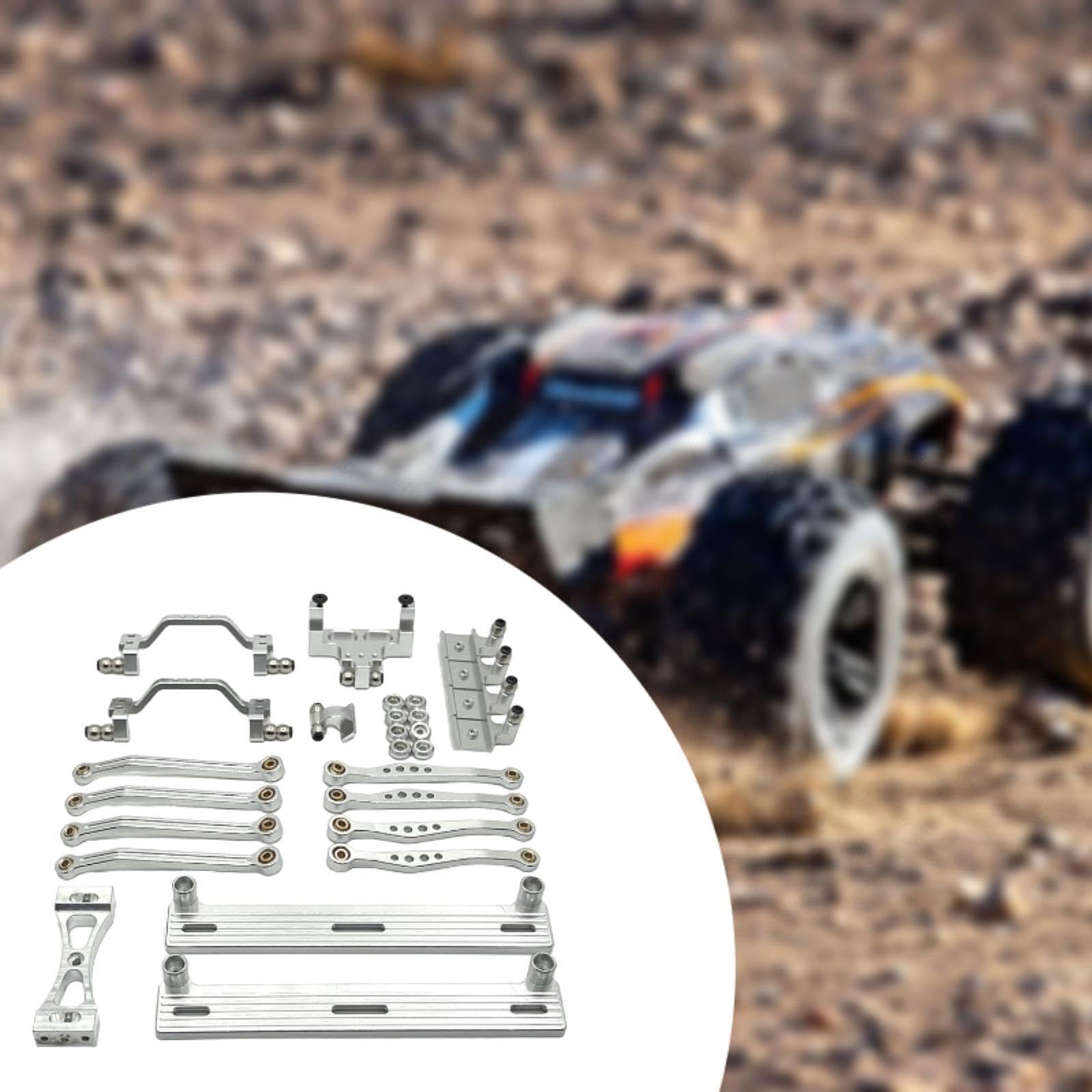 Kit De Mejora RC Metálico con Placa Lateral De Esquiva Y,Plata
